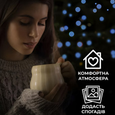 Гірлянда нитка 16м на 300 LED лампочок світлодіодна прозорий провід 8 режимів Синій