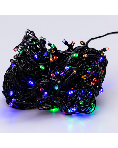 Гірлянда нитка 16м на 400 LED лампочок світлодіодна чорний провід 8 режимів роботи Гірлянда нитка 16м на 400 LED лампочок світлодіодна чорний провід 8 режимів роботи