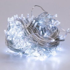 Гірлянда нитка 18м на 400 LED лампочок світлодіодна прозорий провід 8 режимів роботи Білий