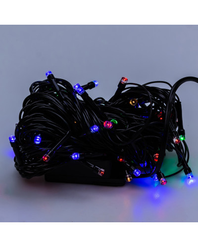 Гірлянда нитка 6м на 100 LED лампочок світлодіодна чорний провід 8 режимів роботи Гірлянда нитка 6м на 100 LED лампочок світлодіодна чорний провід 8 режимів роботи