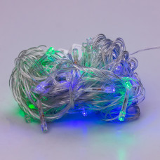 Гірлянда нитка 6м на 100 LED лампочок світлодіодна прозорий провід 8 режимів