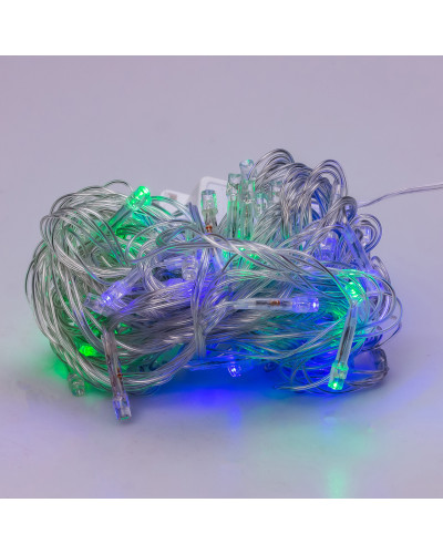 Гірлянда нитка 6м на 100 LED лампочок світлодіодна прозорий провід 8 режимів Гірлянда нитка 6м на 100 LED лампочок світлодіодна прозорий провід 8 режимів