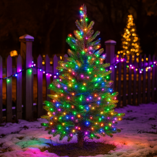 Гірлянда Нитка вулична 30 (м) 300 LED чорний провід Мультиколор CF300L30MBML
