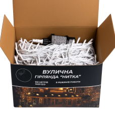 Гірлянда Різдвяна фея вулична 100 м 1000 LED білий провід Синій CF1000L100MWBL