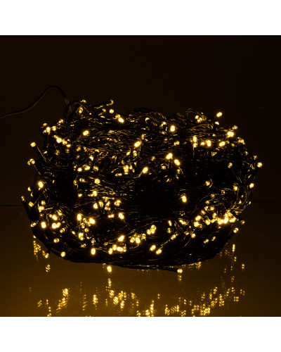Гірлянда Різдвяна фея вулична 100 (м) 1000 LED чорний провід Жовтий CF1000L100MBY