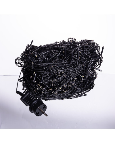 Гірлянда Різдвяна фея вулична 100 (м) 1000 LED чорний провід Жовтий CF1000L100MBY