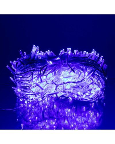 Гірлянда Різдвяна фея вулична 50 м 500 LED білий провід Синій CF500L50MWBL