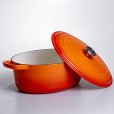 Гусятниця чавунна емальована 6 л, помаранчевий Yiwu HP-FLG-17 ORANGE