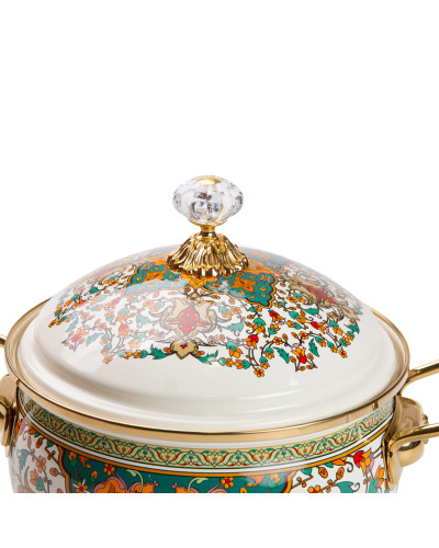 Емальована каструля об'ємом 3 літри для газових та електричних плит