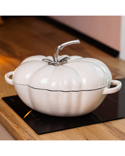 Каструля чавунна емальована Iron Tomato 2,5 л, білий Yiwu HP-FLG-20 BEIGE