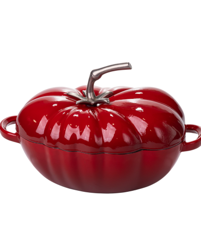 Каструля чавунна емальована Iron Tomato 2,5 л, червоний Yiwu HP-FLG-20 RED