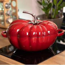 Каструля чавунна емальована Iron Tomato 2,5 л, червоний Yiwu HP-FLG-20 RED
