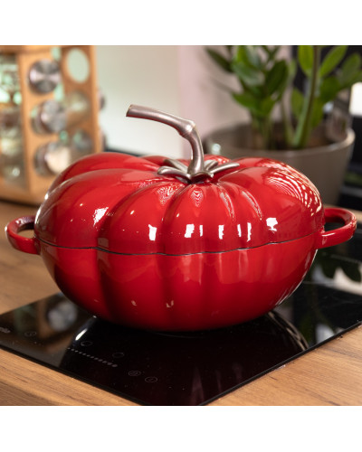 Каструля чавунна емальована Iron Tomato 2,5 л, червоний Yiwu HP-FLG-20 RED