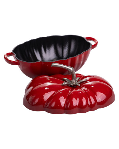 Каструля чавунна емальована Iron Tomato 2,5 л, червоний Yiwu HP-FLG-20 RED
