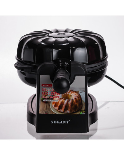 Кексниця електрична 1800 Вт з антипригарним покриттям 37×17×18 (см) Чорна SK-BBQ-837