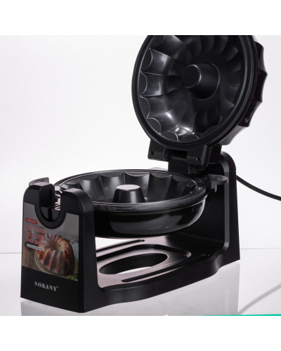 Кексниця електрична 1800 Вт з антипригарним покриттям 37×17×18 (см) Чорна SK-BBQ-837