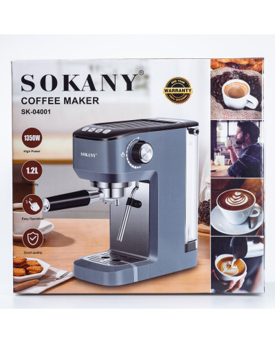 Кавоварка ріжкова Sokany Cofee Maker 1.2л еспресо машина кавоварка для дому