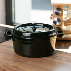 Кокотниця чавунна емальована 4,5 л, малахіт Yiwu HP-FLG-11 green