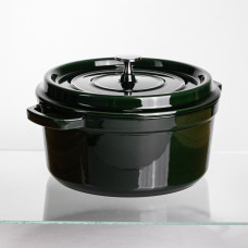 Кокотниця чавунна емальована 4,5 л, малахіт Yiwu HP-FLG-11 green
