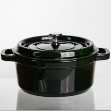Кокотниця чавунна емальована 4 л, малахіт Yiwu HP-FLG-10 green