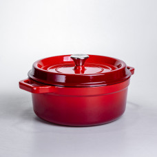 Кокотниця чавунна емальована 5,5 л, червоний Yiwu HP-FLG-5 RED