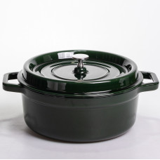 Кокотниця чавунна емальована 6,5 л, малахіт Yiwu HP-FLG-12 green