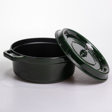 Кокотниця чавунна емальована 6,5 л, малахіт Yiwu HP-FLG-12 green