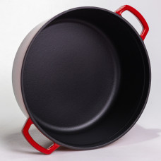 Кокотниця чавунна емальована 7,5 л, червоний Yiwu HP-FLG-7 RED
