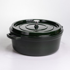 Кокотниця чавунна емальована 7,5 л, малахіт Yiwu HP-FLG-14 green