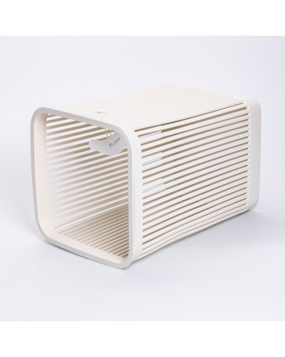 Кошик для сміття пластиковий в офіс для паперу 22×22×30 (см) кошик під сміття 8 (л) відро для сміття Бежевий HP-45-9BE