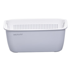 Кошик-друшлак 2 в 1 для миття овочів, фруктів і зелені 32×23×13 (см) Білий HP-45-5W