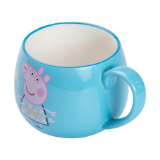 Кухоль Peppa Pig керамічна 400 мл Peppa Pig чашка для подарунка Peppa Pig синя
