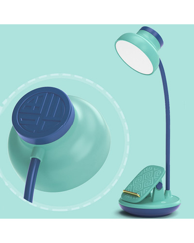 Лампа настільна з підставкою для телефона з акумулятором і USB лампа гнучка сенсорна 2 Вт GL-565 М'ятний