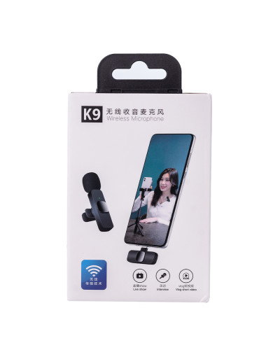 Мікрофон петличний бездротовий K9 2в1 для Iphone та Android Lightning та Type-C