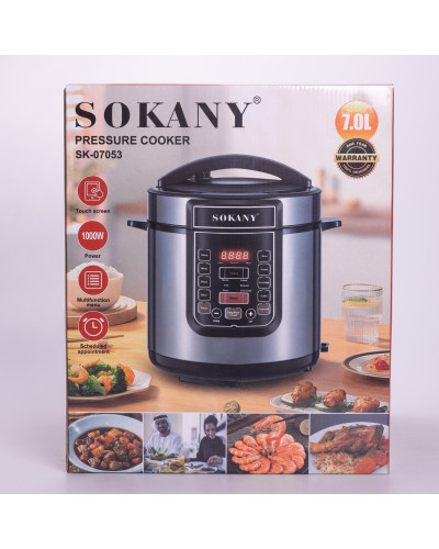 Мультиварка електрична Sokany з чашею на 7 л і антипригарним покриттям SK-07053
