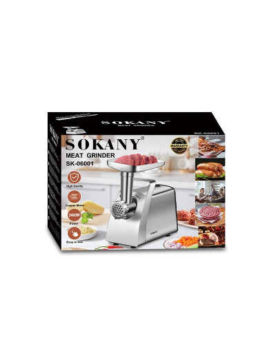 М'ясорубка для фаршу Sokany електром'ясорубка для дому потужна 2400 Вт
