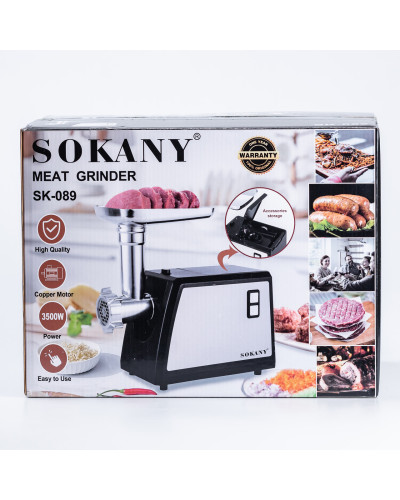 М'ясорубка електрична Sokany Meat Grinder 3500 Вт