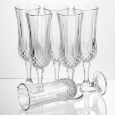 Набір келихів для шампанського Vintage Crystal 6 штук по 160 мл Yiwu HP-34-72