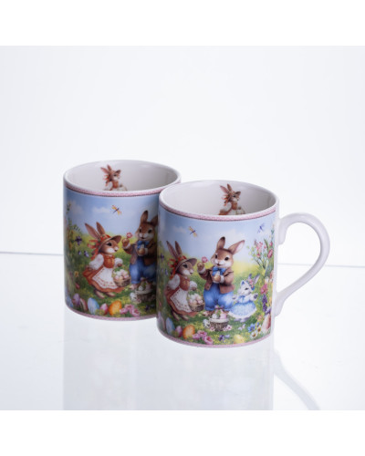 Набір чашок порцелянових Rabbit Family  220 мл 2шт HP-7323-8