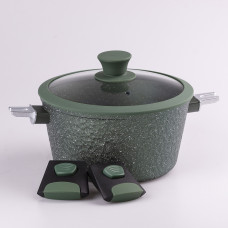 Набір каструль з антипригарним гранітним покриттям і товстим дном 2.5/3.5/4.5 л