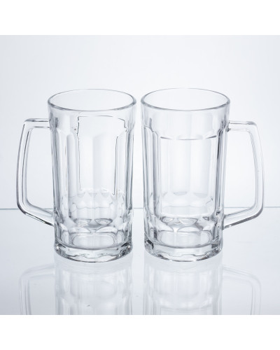 Набір кухлів для пива Beer Stein скляних 2 штуки по 530 мл HP-17-60