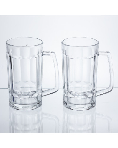 Набір кухлів для пива Beer Stein скляних 2 штуки по 530 мл HP-17-60