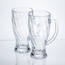 Набір кухлів для пива Glass Mug скляних 2 штуки по 420 мл HP-17-59
