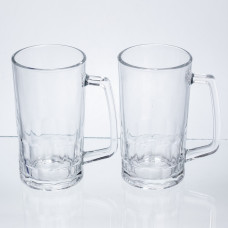 Набір кухлів для пива Patterned Stein скляних 2 штуки по 530 мл HP-17-61