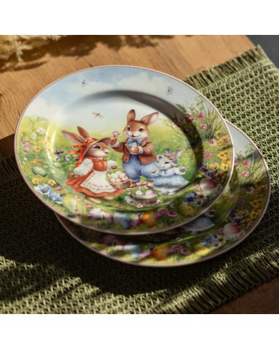 Набір обідніх тарілок Rabbit Family порцелянових  2штуки 25см  HP-7323-10 