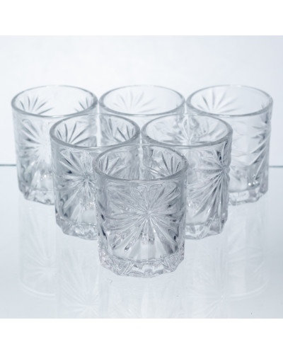 Набір чарок для віскі Shot glass 6 штук по 75 мл HP-17-34