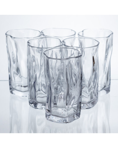 Набір склянок для напоїв Crinkle Glass 6 штук по 270 мл HP-17-62
