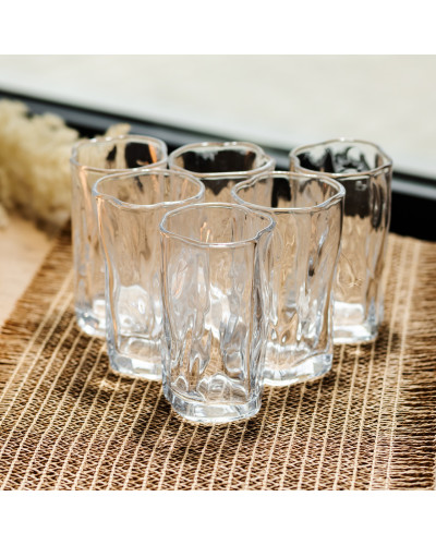 Набір склянок для напоїв Crinkle Glass 6 штук по 270 мл HP-17-62