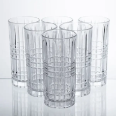 Набір склянок Geometric Glass 6 штук по 300 мл з рельєфним візерунком HP-17-3