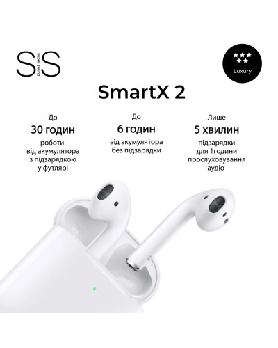 Навушники бездротові SmartX 2 Luxury Bluetooth преміум якість блютуз навушники Навушники бездротові SmartX 2 Luxury Bluetooth преміум якість блютуз навушники
